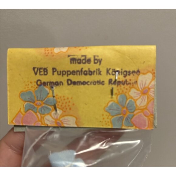 Vintage VEB Puppenfabrik Konigsee GDR 3" Miniature Rubber New In Package - Picture 3 of 5